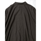 mizuiro ind ミズイロインド バンドカラー 長袖 シャツ ロング ワンピース ダークブラウン 【中古】