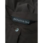 mizuiro ind ミズイロインド バンドカラー 長袖 シャツ ロング ワンピース ダークブラウン 【中古】