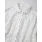 TICCA ティッカ レース ブラウス シャツ コットン 綿 100％  白 F 【中古】