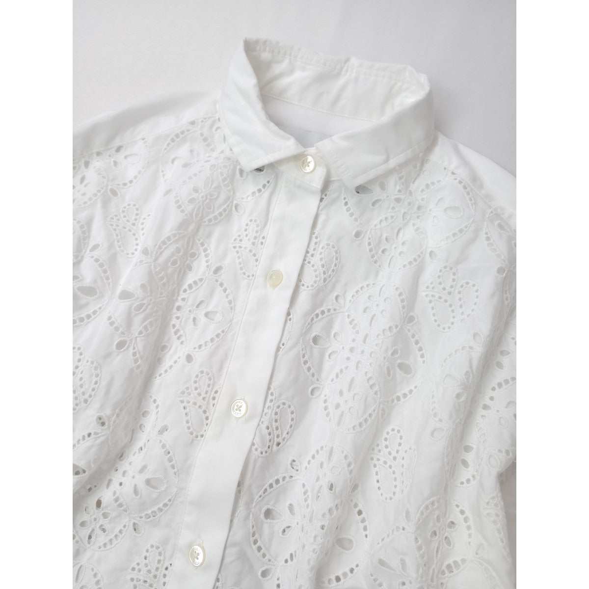 TICCA ティッカ レース ブラウス シャツ コットン 綿 100％  白 F 【中古】
