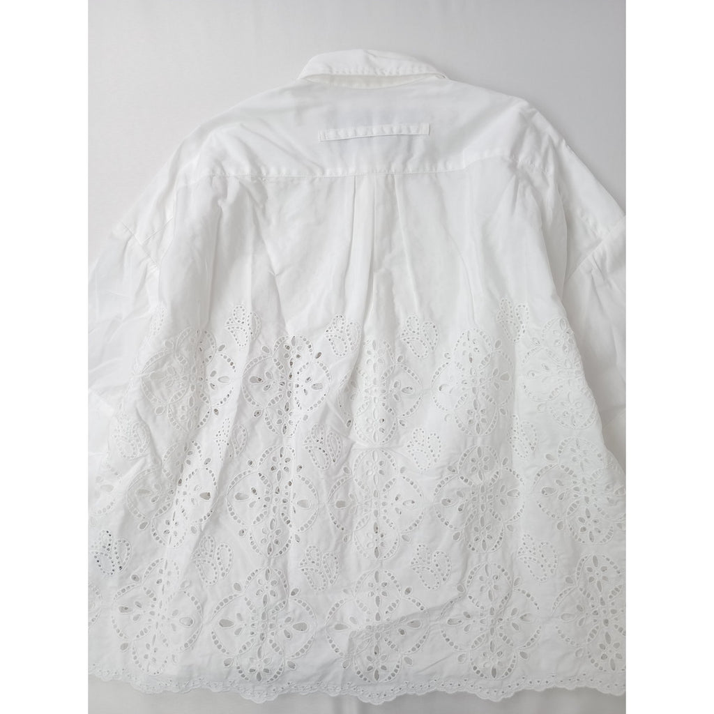 TICCA ティッカ レース ブラウス シャツ コットン 綿 100％  白 F 【中古】