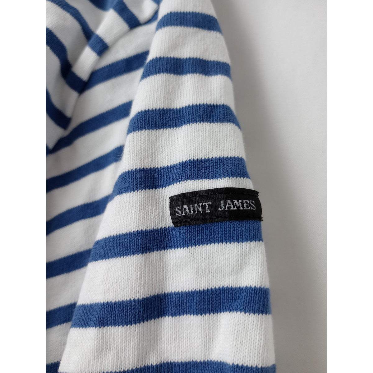 SAINT JAMES セントジェームス オーバーサイズ ボーダー バスクシャツ ブルー 白 【中古】