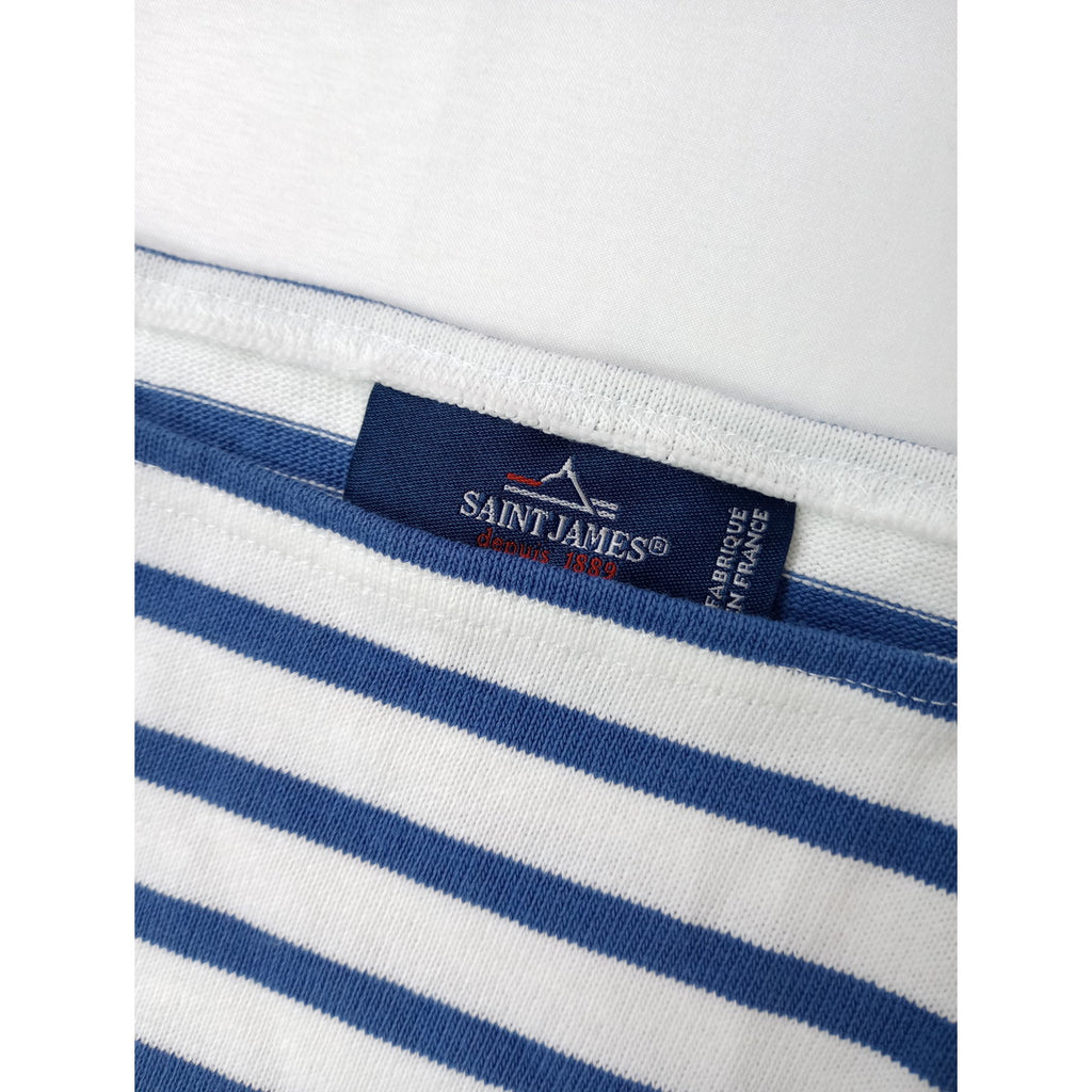 SAINT JAMES セントジェームス オーバーサイズ ボーダー バスクシャツ ブルー 白 【中古】