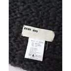 evam eva エヴァムエヴァ  モヘヤ カシミヤ シルク マフラー  ストール ニット グレー  (8M＋2167)