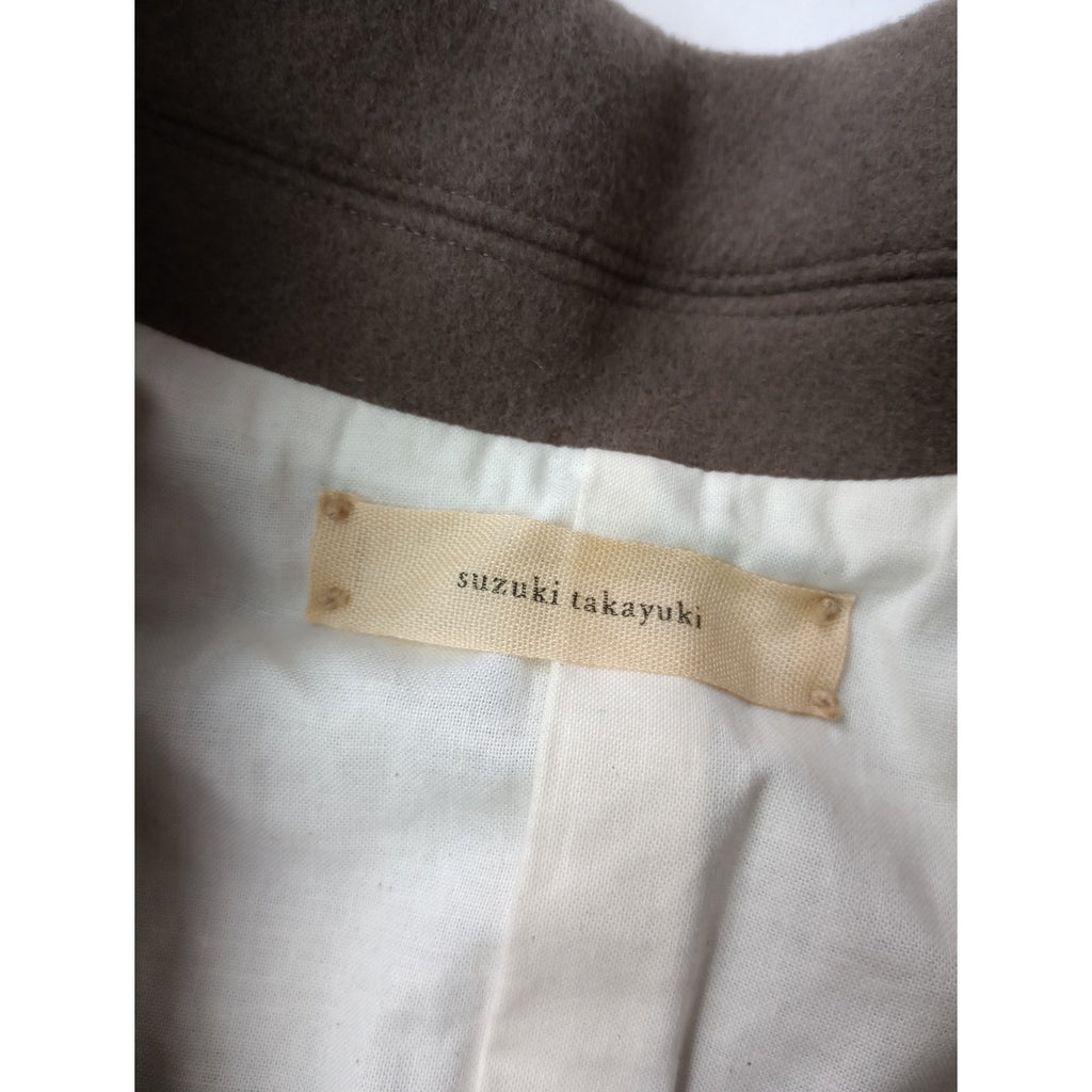 suzuki takayuki スズキタカユキ short coat ウール メルトン ショート コート  カフェモカ ブラウン 2 (8M＋2285)【中古】