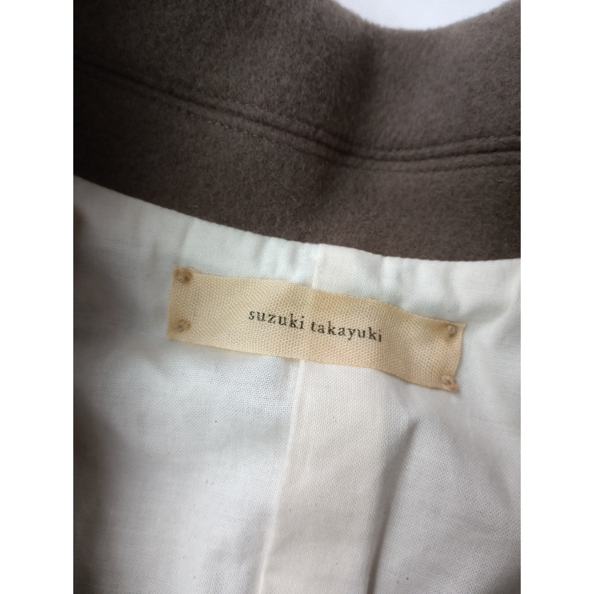 suzuki takayuki スズキタカユキ short coat ウール メルトン ショート コート  カフェモカ ブラウン 2 (8M＋2285)【中古】