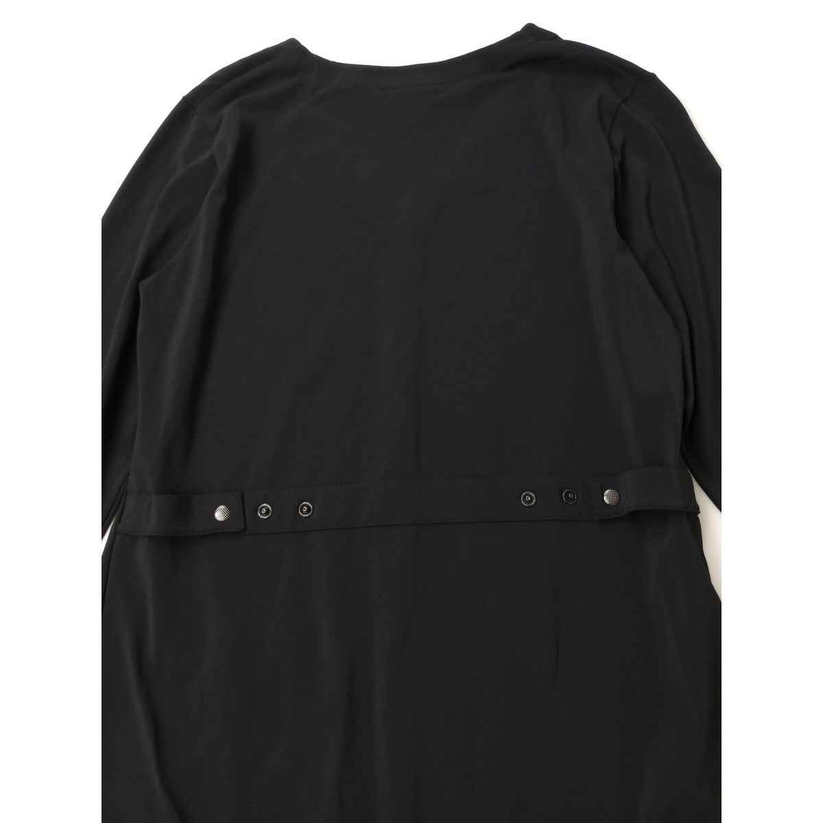 agnès b. アニエスベー クルーネック ロングカーディガン 黒 ブラック  2【中古】