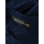 mizuiro ind ミズイロインド スタンドカラーフレアロングワンピース ネイビー ブルー  【中古】