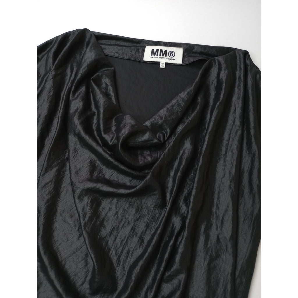 MM6 Maison Margiela  マルタンマルジェラ  アシンメトリー ワンピース 黒 ブラック 38  【中古】