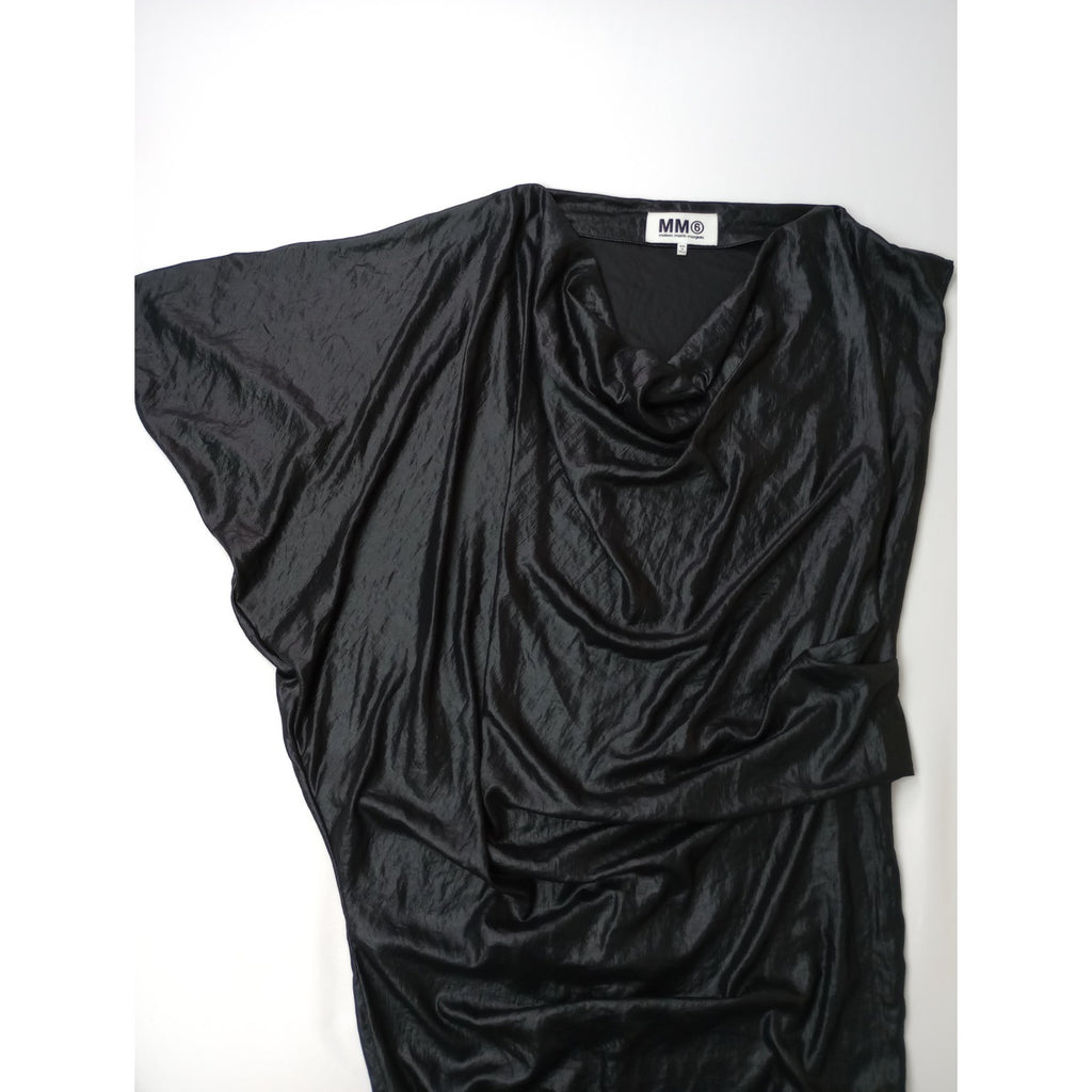 MM6 Maison Margiela  マルタンマルジェラ  アシンメトリー ワンピース 黒 ブラック 38  【中古】