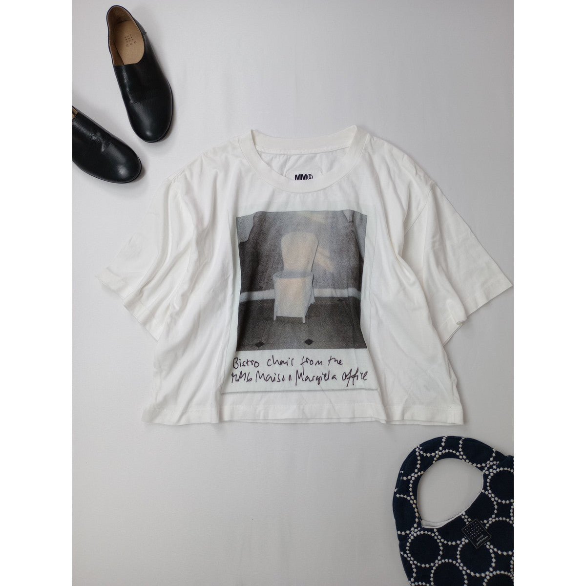 MM6 Maison Margiela マルタンマルジェラ  POLAROID PRINTED SHORT TEE ショート丈 半袖 Tシャツ フォトプリント トップス  M 【中古】