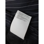 MM6 Maison Margiela  マルタンマルジェラ ストライプ  ワイド パンツ  黒 に近いダークネイビー  40 【中古】