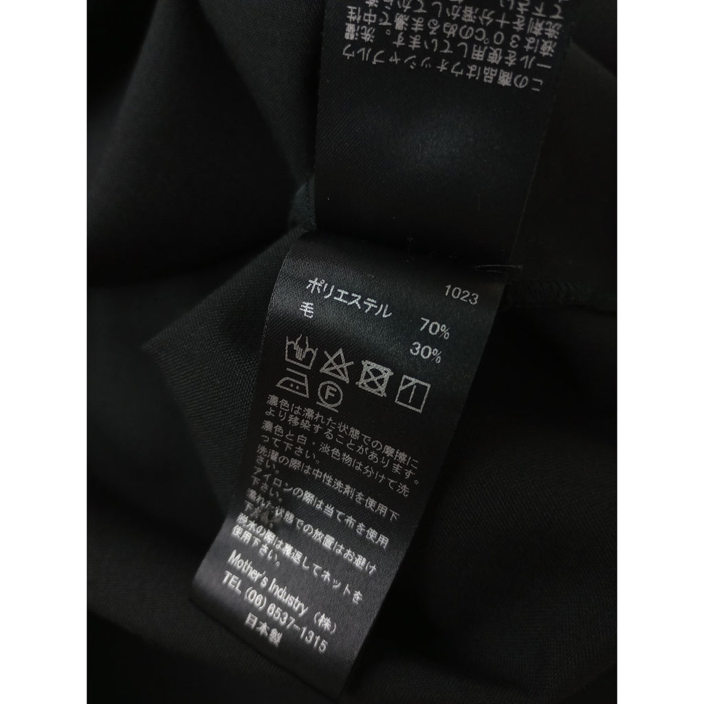 mizuiro ind ミズイロインド バンドカラー シャツワンピース 黒 ブラック  【中古】