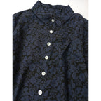R&D.M.Co- オールドマンズテーラー COTTON LAWN WILD BERRY SMALL COLLAR SHIRT  ワイルドベリー スモールカラー シャツ ブラウス ネイビー 【中古】