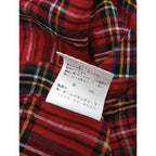 R&D.M.Co- オールドマンズテーラー TARTAN CHECK タータンチェック シャツワンピース ロング 赤 リネン 麻 100％  S 【中古】