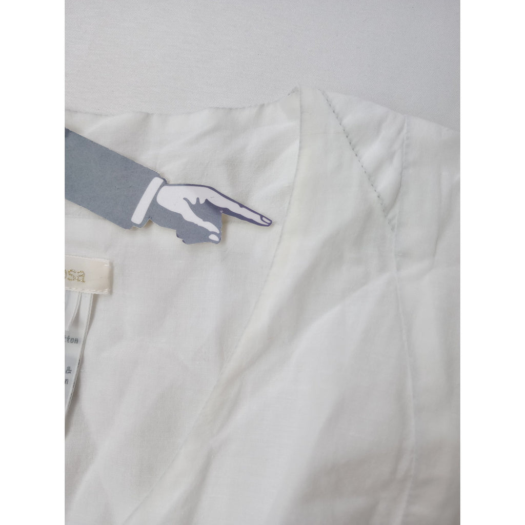 dosa ドーサ ラバリジャケット 白 ホワイト カシュクール ブラウス トップス コットン 綿 100％  白 1【中古】