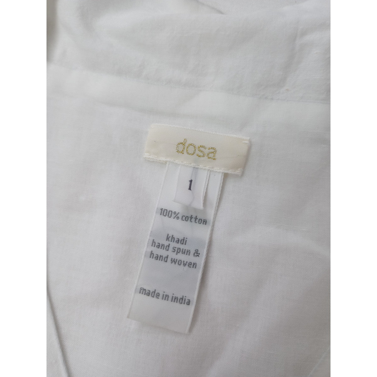 dosa ドーサ ラバリジャケット 白 ホワイト カシュクール ブラウス トップス コットン 綿 100％  白 1【中古】