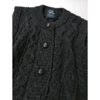 aran woollen mills アランウーレンミルズ アイルランド製 ケーブル編み ニットベスト ウール 毛 100％ トップス  グレー M  (9M＋2478)【中古】