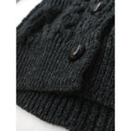 aran woollen mills アランウーレンミルズ アイルランド製 ケーブル編み ニットベスト ウール 毛 100％ トップス  グレー M  (9M＋2478)【中古】