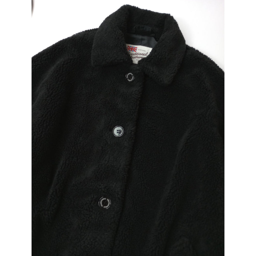 25AW Traditional Weatherwear トラディショナルウェザーウェア MALTON ECO FUR マールトン エコファー ロング コート 黒 ブラック 34  (9M＋1501) 【中古】