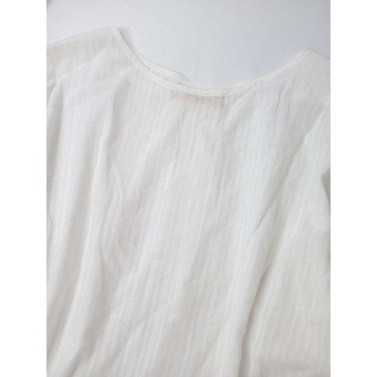 suzuki takayuki スズキタカユキ  stripe pullover blouse ストライプ プルオーバー ブラウス トップス 白 【中古】