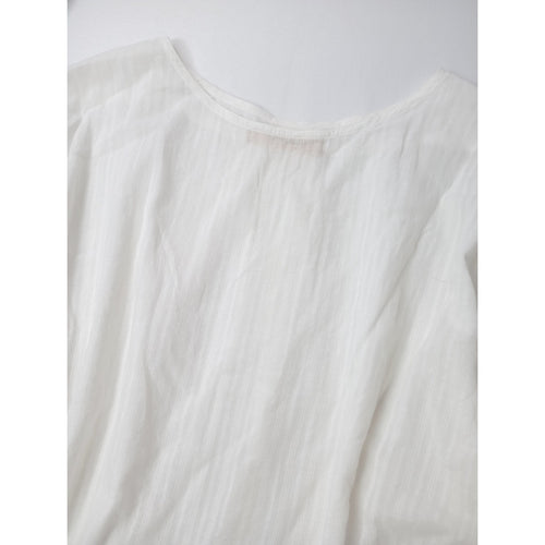 suzuki takayuki スズキタカユキ  stripe pullover blouse ストライプ プルオーバー ブラウス トップス 白 【中古】