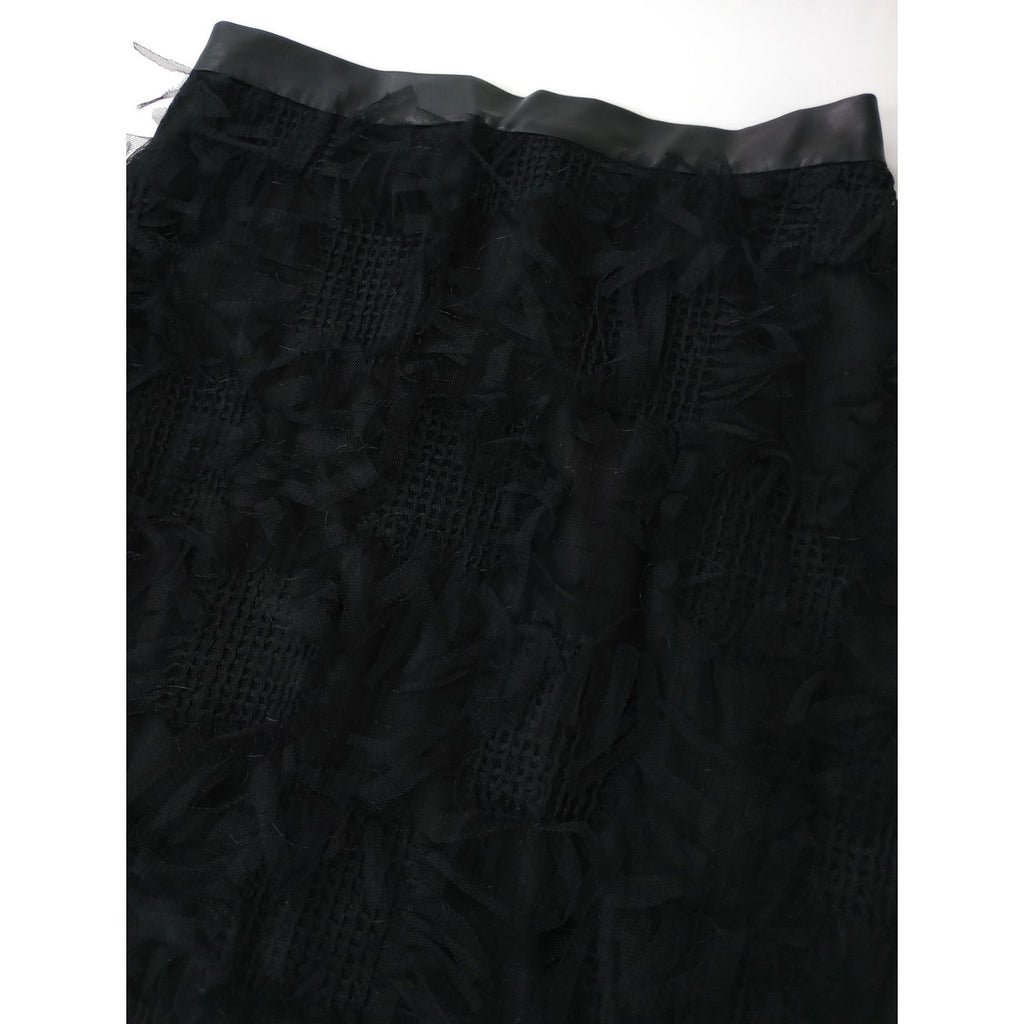 RIM.ARK リムアーク Tulle Iline long SK チュールIラインロングスカート 黒 ブラック  38 【中古】