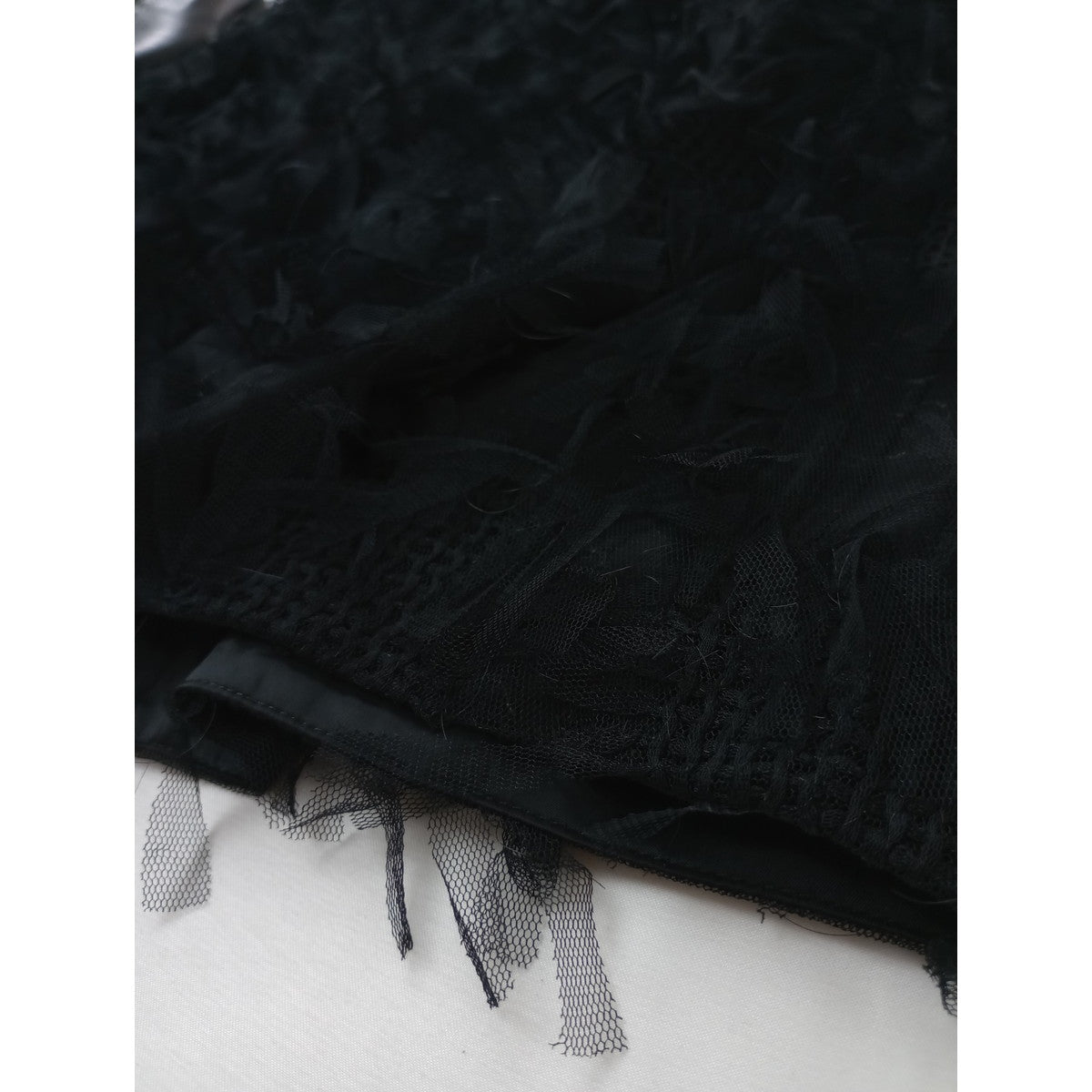 RIM.ARK リムアーク Tulle Iline long SK チュールIラインロングスカート 黒 ブラック  38 【中古】