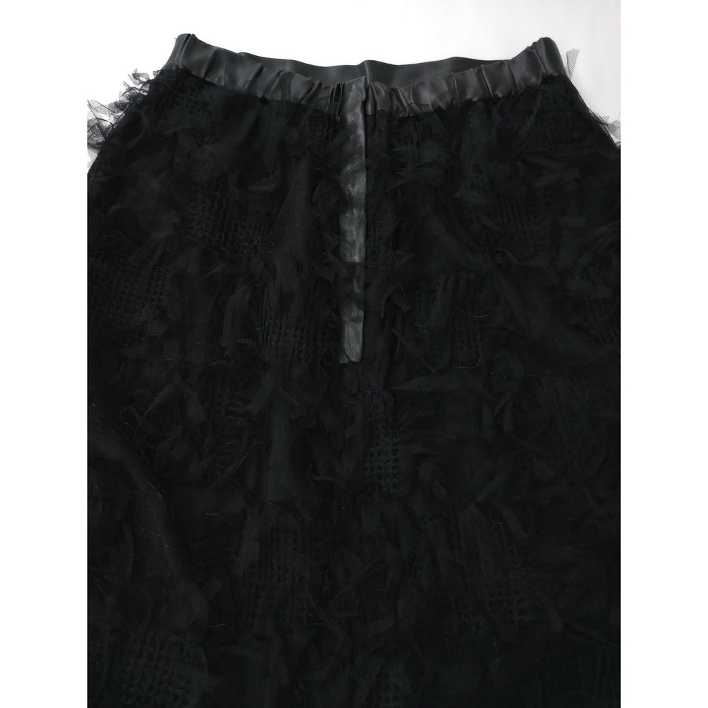 RIM.ARK リムアーク Tulle Iline long SK チュールIラインロングスカート 黒 ブラック  38 【中古】