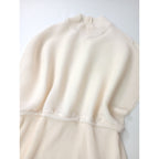 Jens イェンス Waffle pleats Dress ワッフル プリーツ ロングワンピース ドレス アイボリー  2【中古】