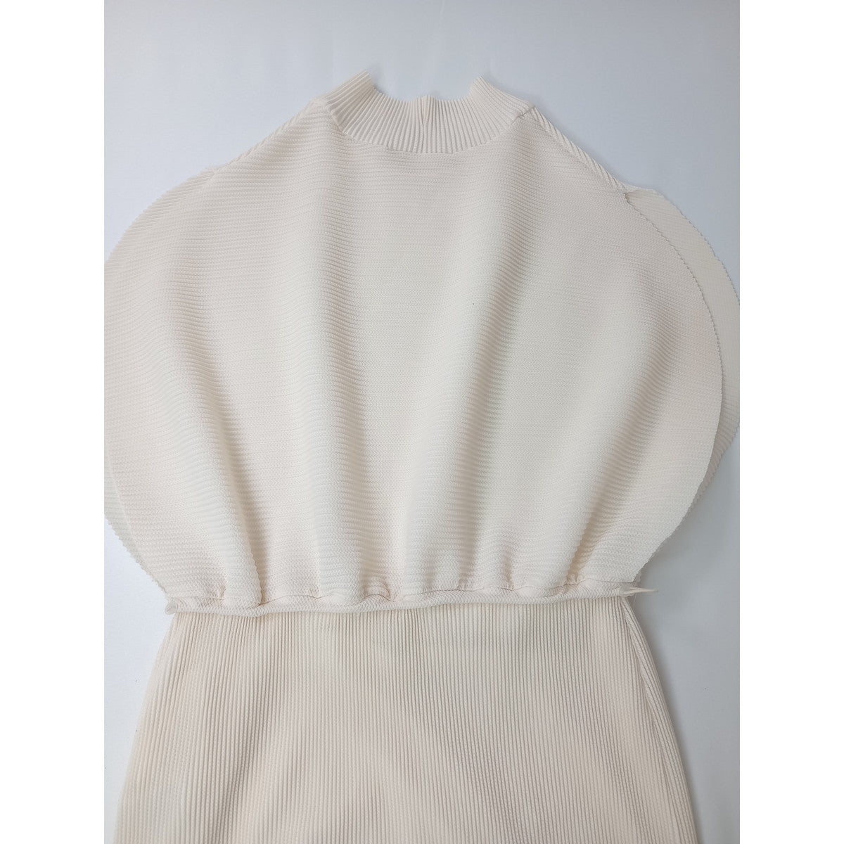 Jens イェンス Waffle pleats Dress ワッフル プリーツ ロングワンピース ドレス アイボリー  2【中古】