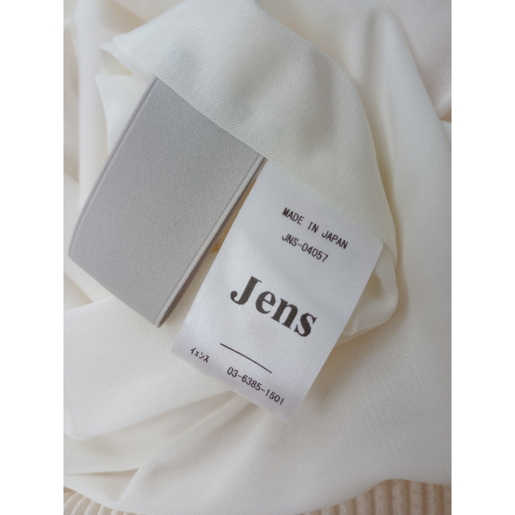 Jens イェンス Waffle pleats Dress ワッフル プリーツ ロングワンピース ドレス アイボリー  2【中古】