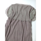 Jens イェンス pleats Dress レイヤード プリーツ ロングワンピース ドレス  グレージュ カーキ    【中古】