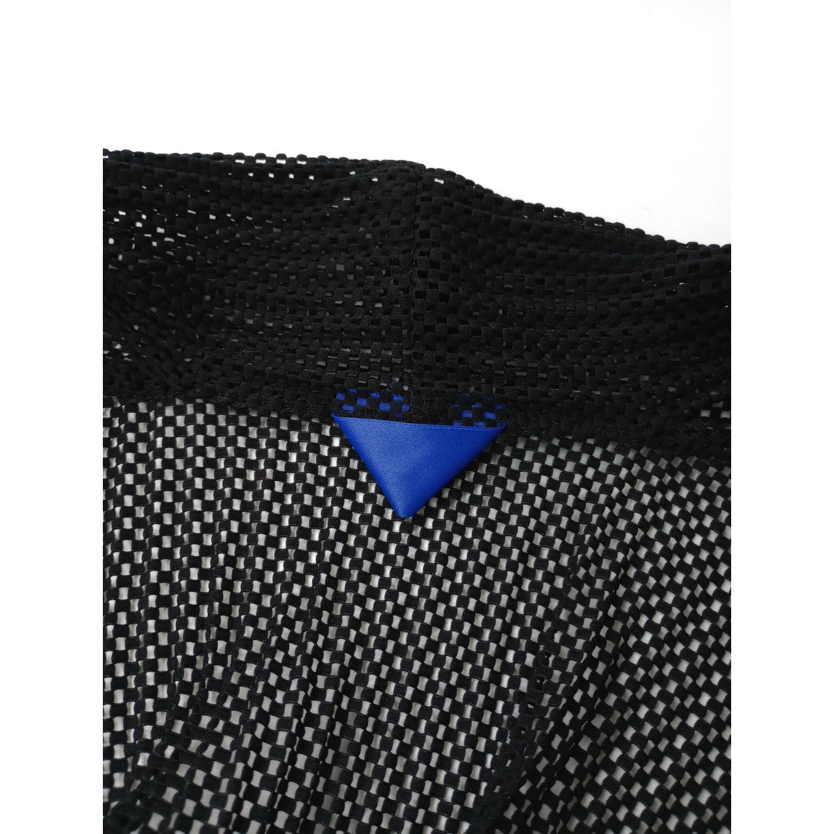 Jens イェンス ニットライクレースプリーツ カーディガン メッシュ  ロング ガウン 羽織  黒 ブラック  【中古】