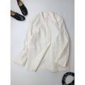 NEAU ニュー Linen Collarless Jacket リネン 麻 100％ ノーカラー カラーレス ジャケット アイボリー 1   【中古】