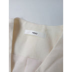 NEAU ニュー Linen Collarless Jacket リネン 麻 100％ ノーカラー カラーレス ジャケット アイボリー 1   【中古】