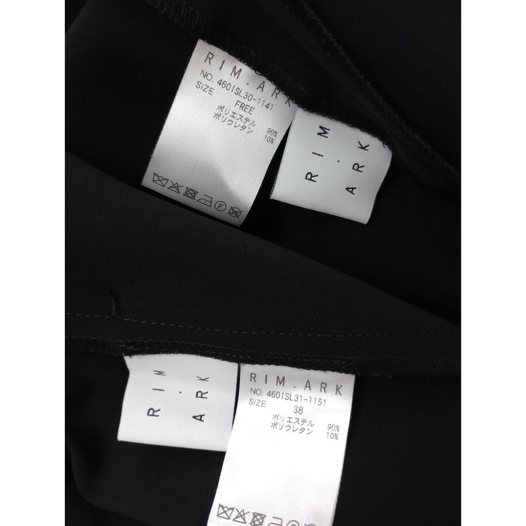 RIM.ARK リムアーク JK detail tops ジャケットディティールトップス  Double cloth style up PT ダブルクロススタイルアップパンツ 黒 ブラック 【中古】