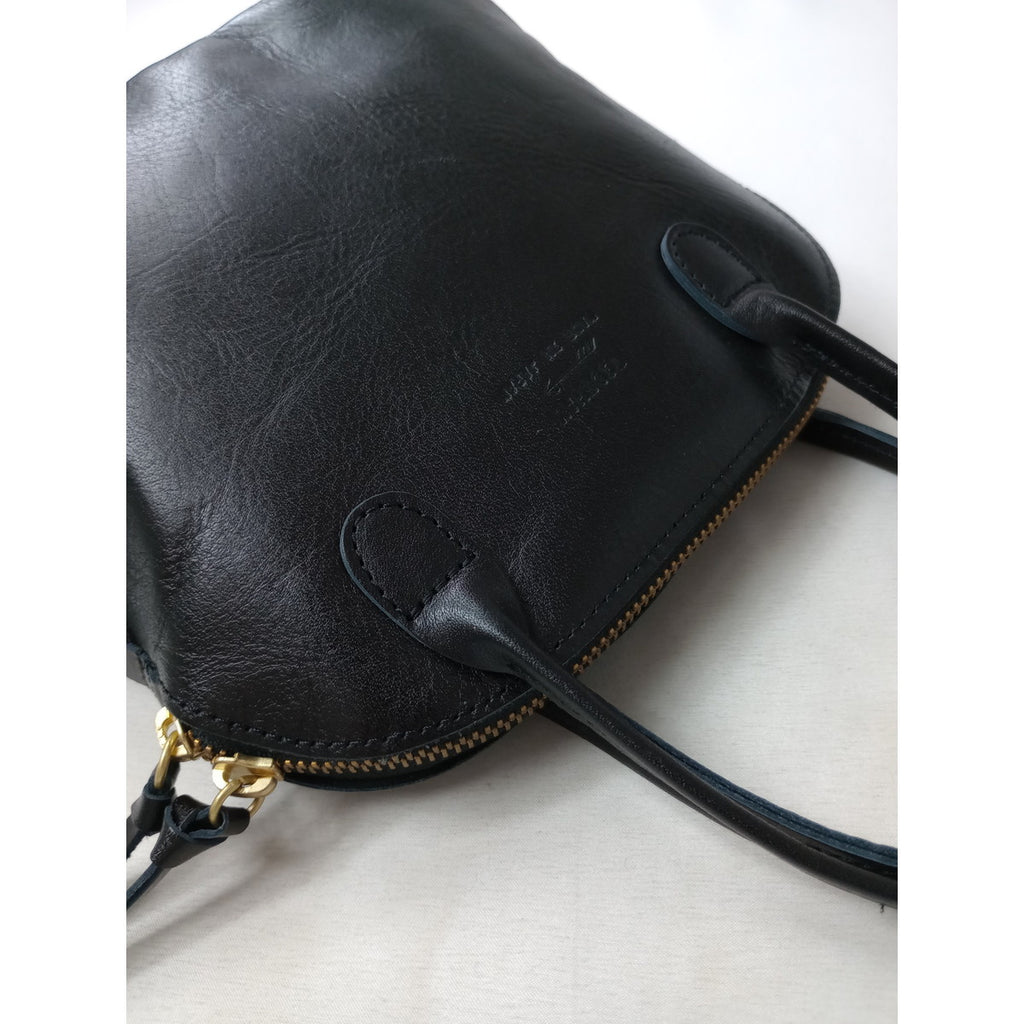 TIDEWAY タイドウェイ  LIGHT LEATHER BOSTON S  ライト レザー  ボストン バッグ  トート 黒 ブラック 【中古】