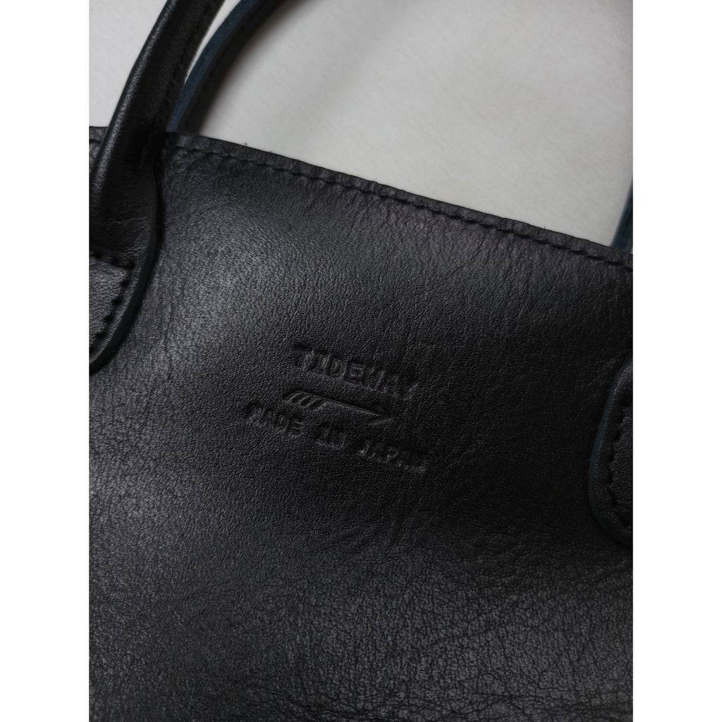 TIDEWAY タイドウェイ  LIGHT LEATHER BOSTON S  ライト レザー  ボストン バッグ  トート 黒 ブラック 【中古】