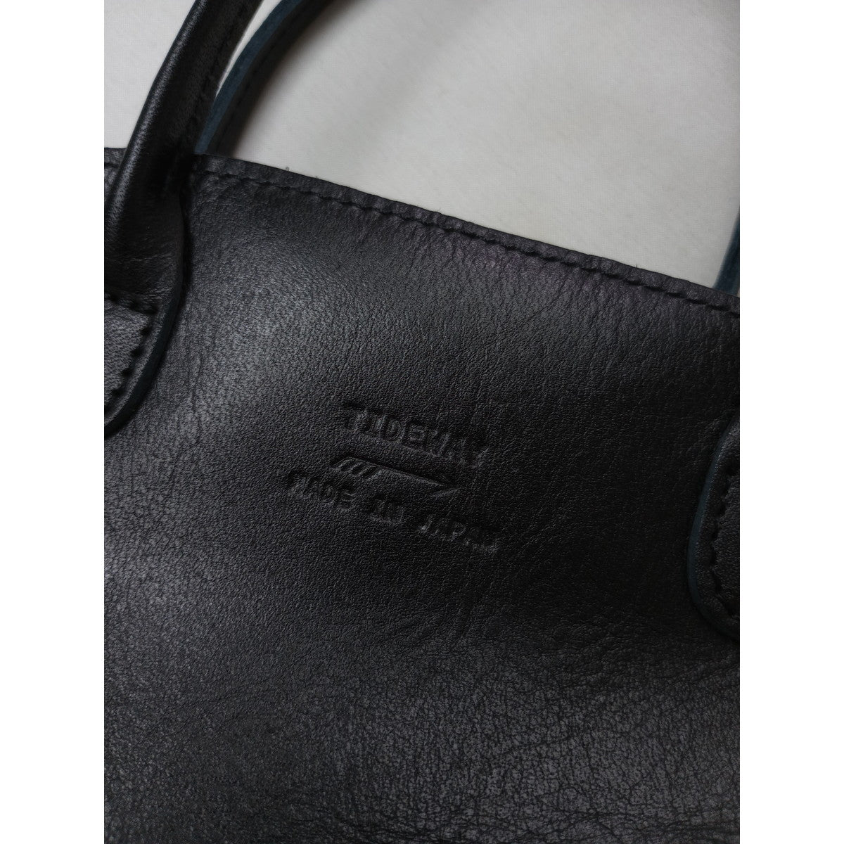 TIDEWAY タイドウェイ  LIGHT LEATHER BOSTON S  ライト レザー  ボストン バッグ  トート 黒 ブラック 【中古】