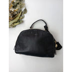 agnès b. アニエスベー レザー ハンド バッグ 黒 ブラック  【中古】