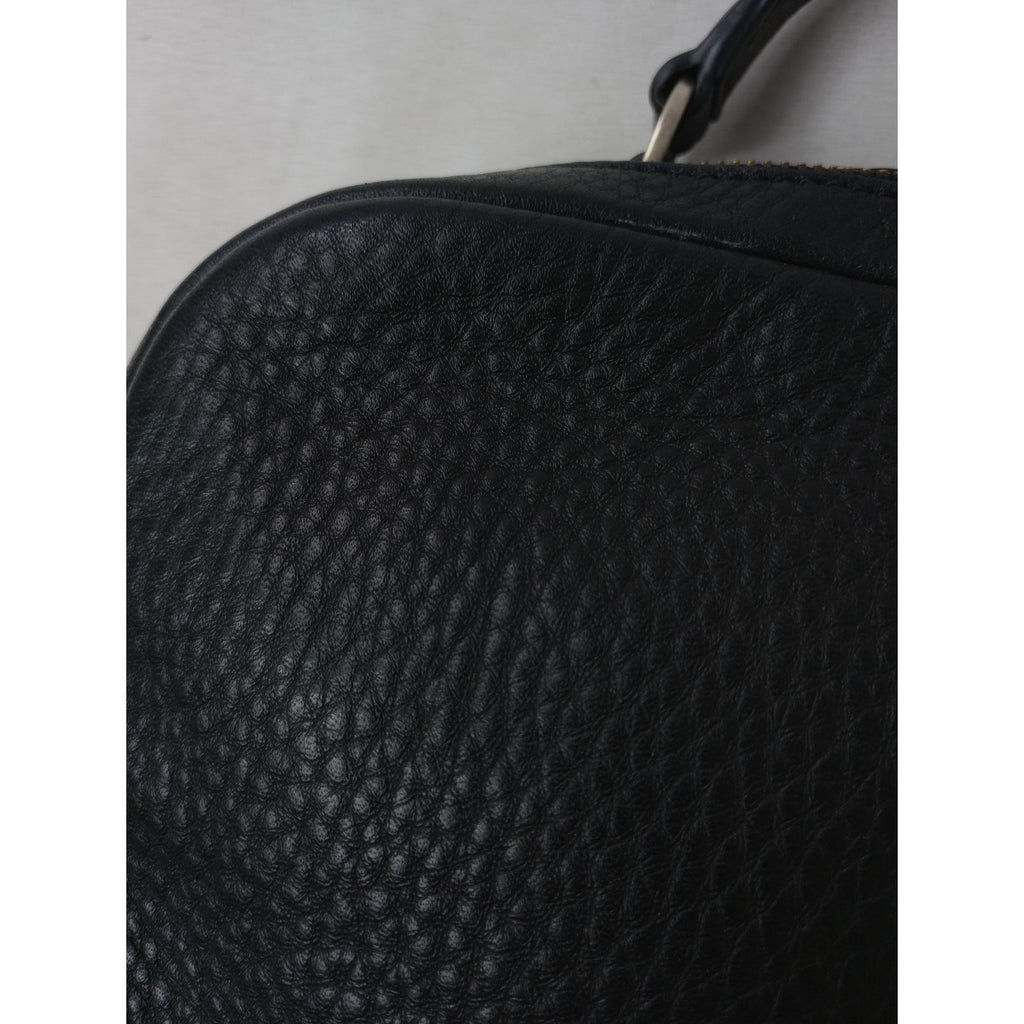 agnès b. アニエスベー レザー ハンド バッグ 黒 ブラック  【中古】