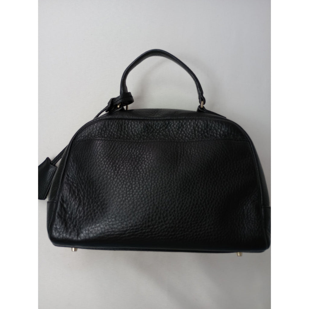 agnès b. アニエスベー レザー ハンド バッグ 黒 ブラック  【中古】