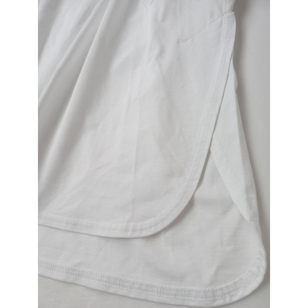DRAWER ドゥロワー 天竺 シアーパフスリーブ クルーネック 半袖Ｔシャツ カットソー プルオーバー 白 【中古】