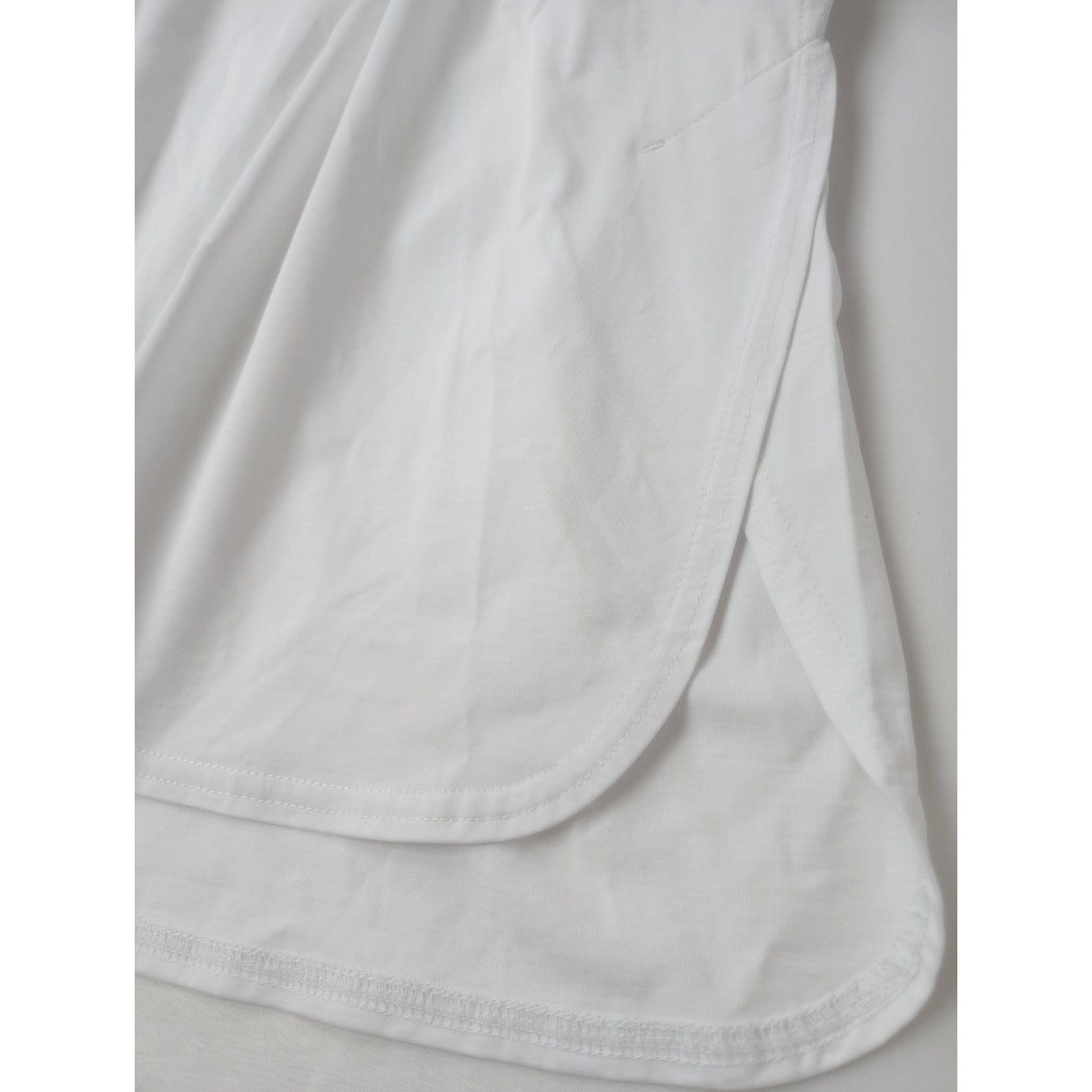 DRAWER ドゥロワー 天竺 シアーパフスリーブ クルーネック 半袖Ｔシャツ カットソー プルオーバー 白 【中古】