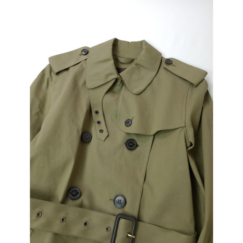 MACKINTOSH  マッキントッシュ リバティ 柄 ゴム引き トレンチコート カーキ  36  【中古】