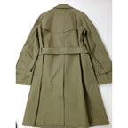 MACKINTOSH  マッキントッシュ リバティ 柄 ゴム引き トレンチコート カーキ  36  【中古】