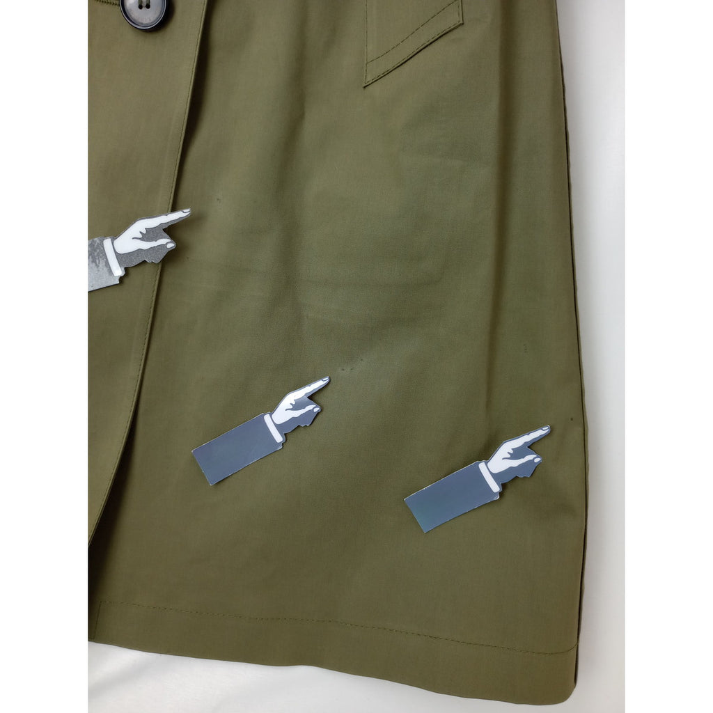 MACKINTOSH  マッキントッシュ リバティ 柄 ゴム引き トレンチコート カーキ  36  【中古】