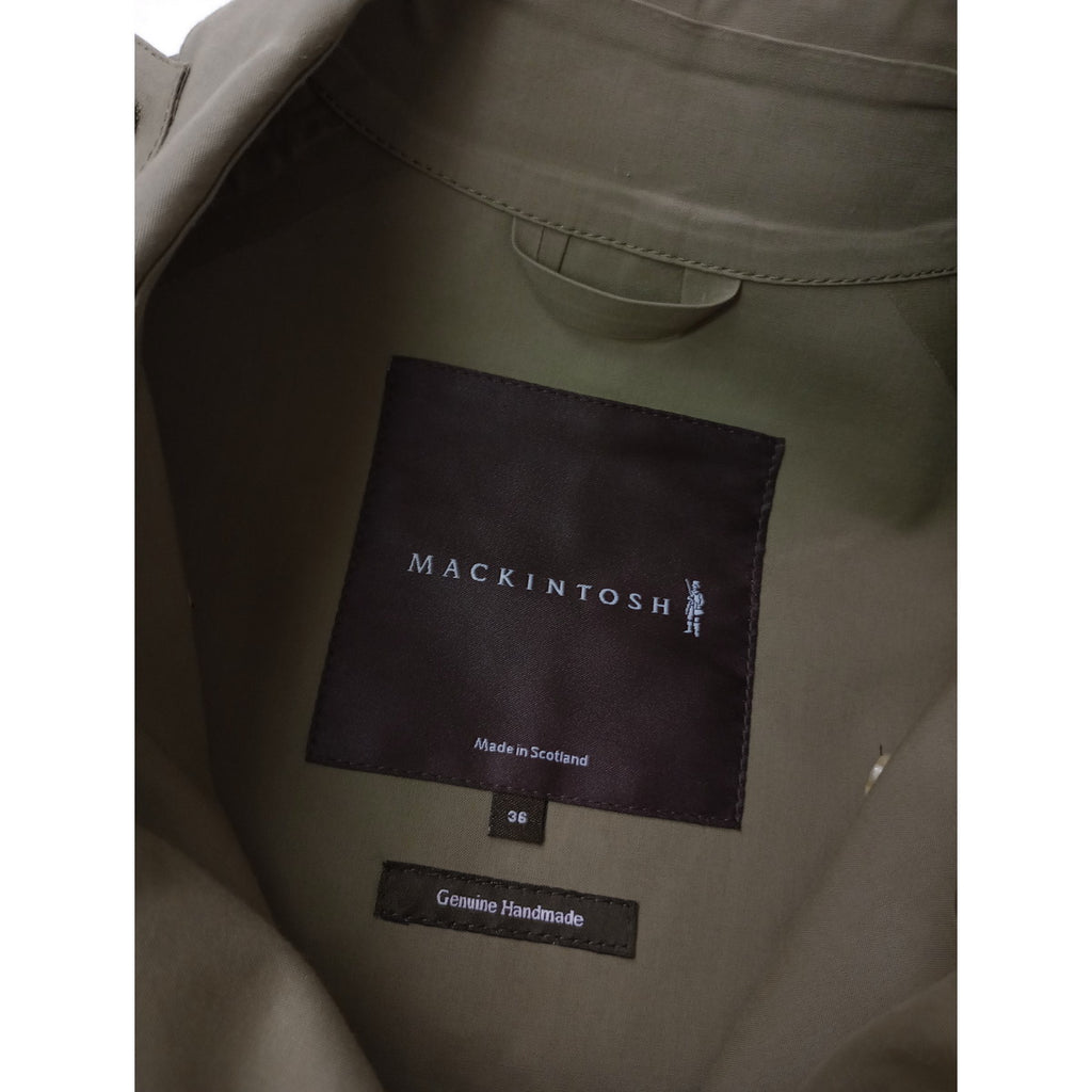 MACKINTOSH  マッキントッシュ リバティ 柄 ゴム引き トレンチコート カーキ  36  【中古】