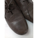 HENRY BEGUELIN  エンリーベグリン  レザー  レースアップ  シューズ  靴 ダークブラウン 37   【中古】